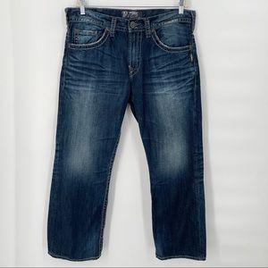 Silver Jeans Gordie Jean Loose Fit Straight Leg, Mens Size 36x30